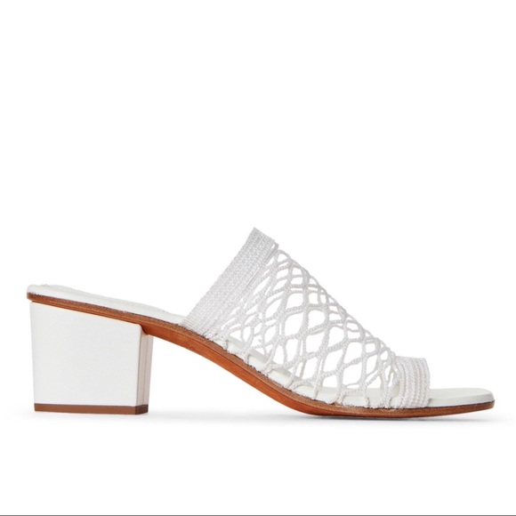 white mesh sandals